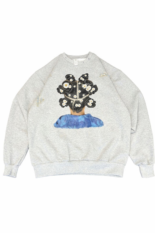 Daisy Crown – Hand-Finished Sweatshirt