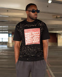 North Bioko Club North Addiction T-Shirt in black and red with heavyweight oversized fit