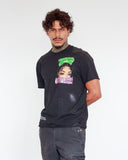 North Bioko Club Pretty Girls Love Motion T-Shirt in black with front graphic and relaxed heavyweight fit